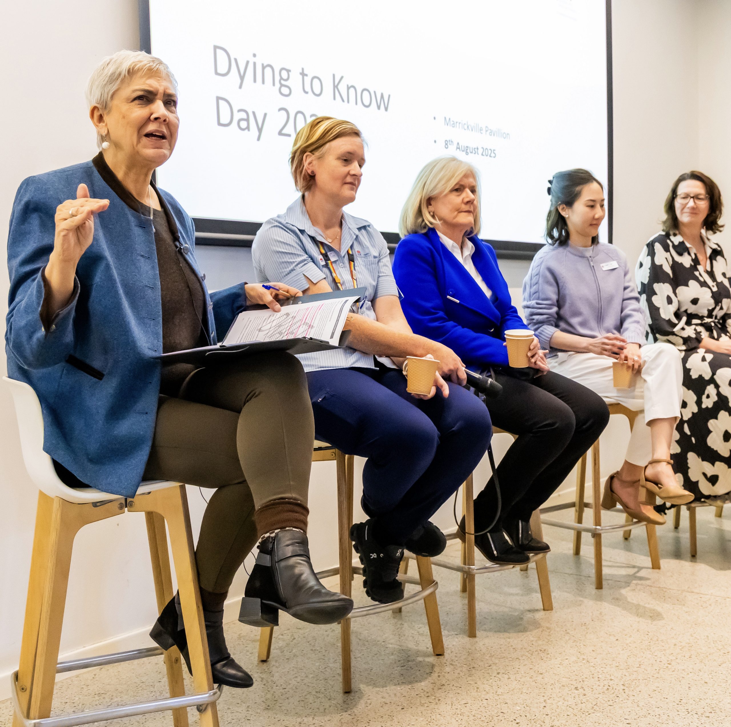 Moderating panel discussion for Dying to Know Day, Sydney Inner West Health 2025